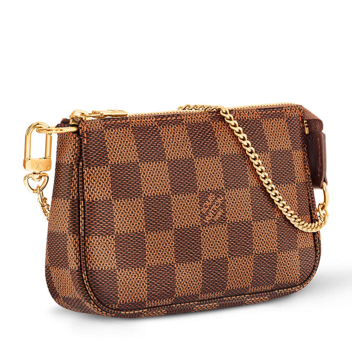 Louis Vuitton Damier Ebene Canvas Mini Pochette Accessories Shoulder Bag – Brown