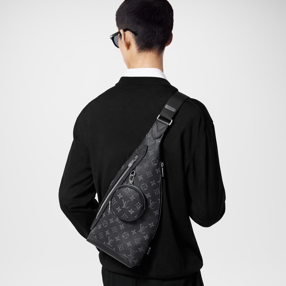 Louis Vuitton Monogram Canvas Taigarama Leather Duo Slingbag – Black