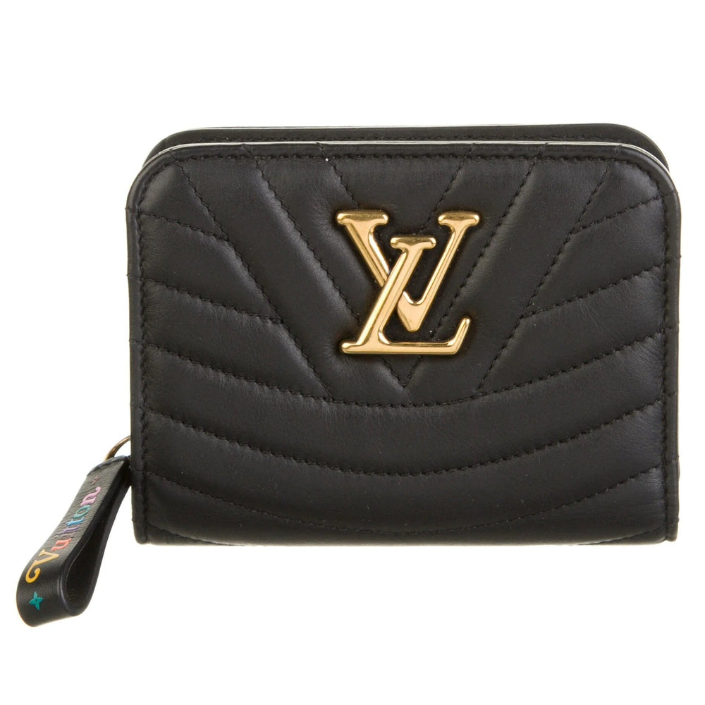 Louis Vuitton New Wave Quilted Leather Compact Wallet - Black