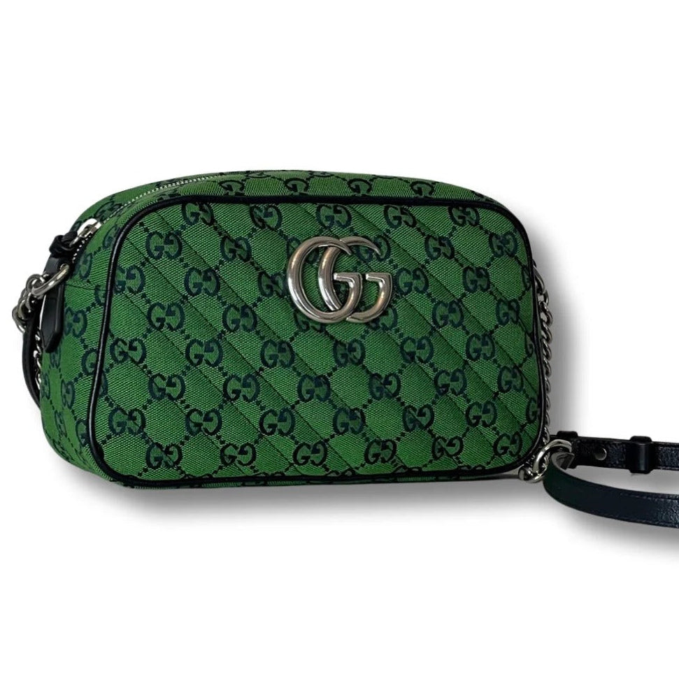 Gucci GG Canvas Marmont Small Shoulder Bag – Green