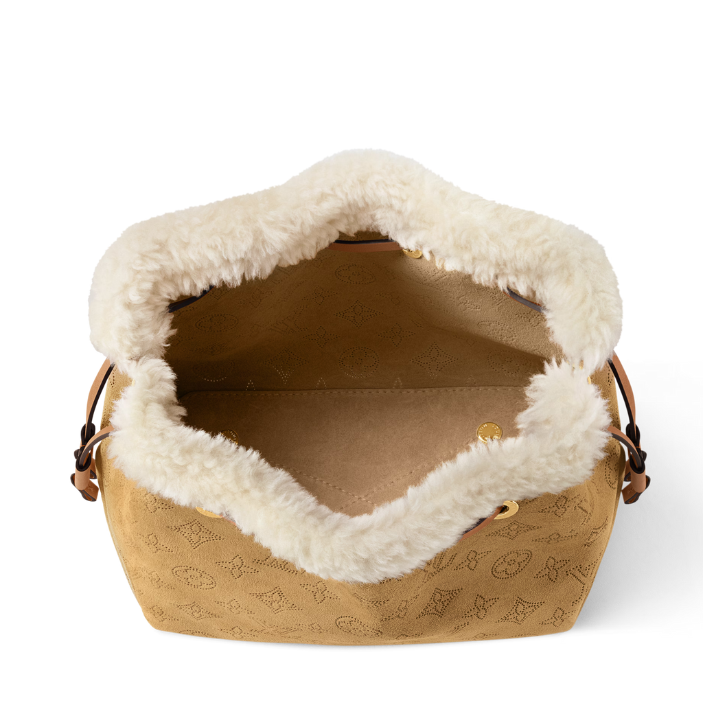 Louis Vuitton Mahina Suede Leather Bella Tote Bag – Beige