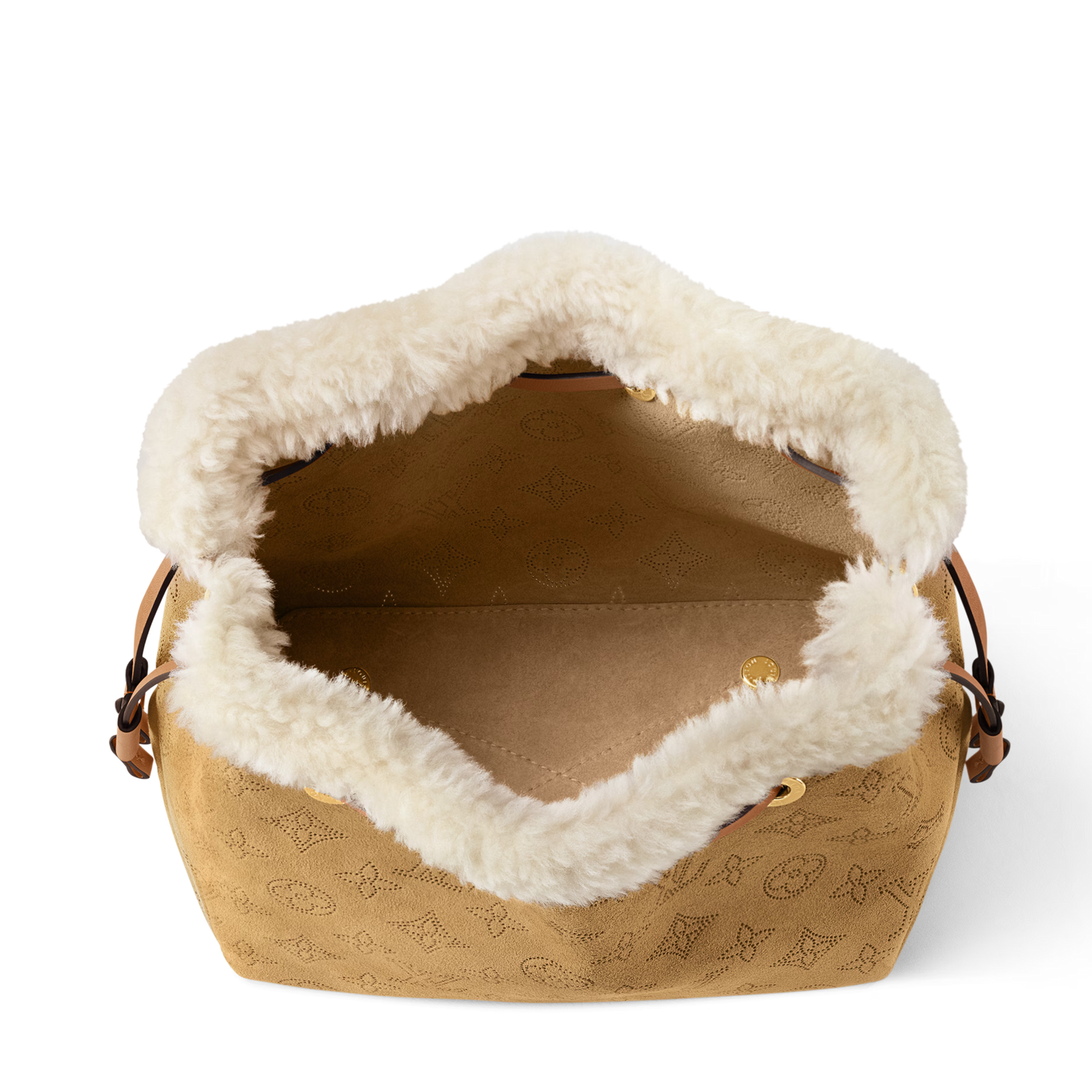 Louis Vuitton Mahina Suede Leather Bella Tote Bag – Beige