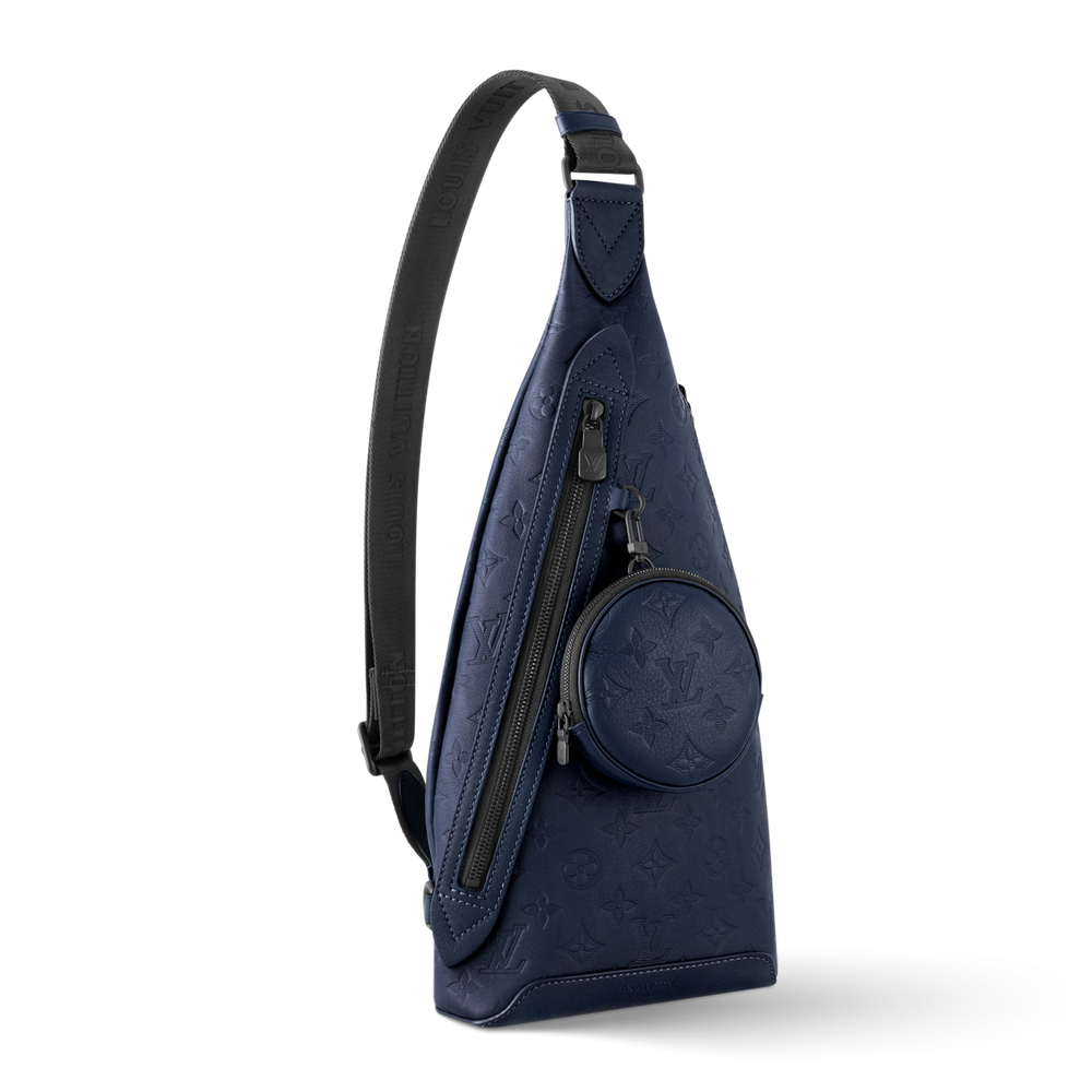 Louis Vuitton Monogram Shadow Leather Duo Slingbag – Navy Blue