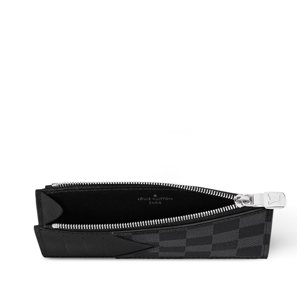 Louis Vuitton Damier Graphite Canvas Coin Card Holder - Black