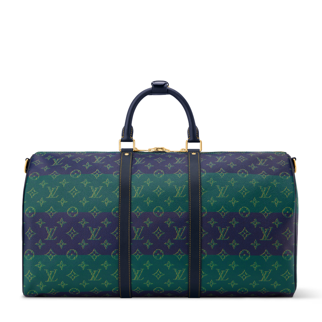 Louis Vuitton Keepall Bandoulière 50 Duffle Bag – Blue Stripes