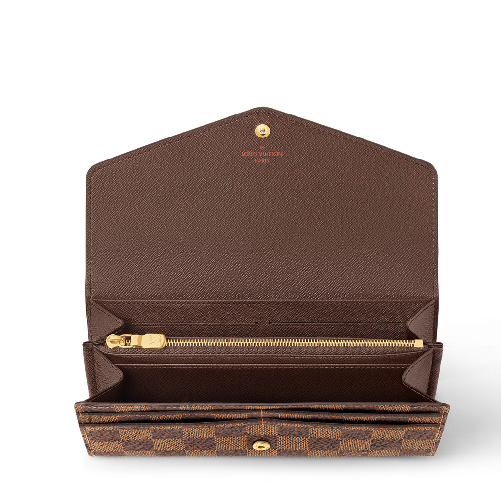 Louis Vuitton Damier Ebene Canvas Sarah Wallet – Brown