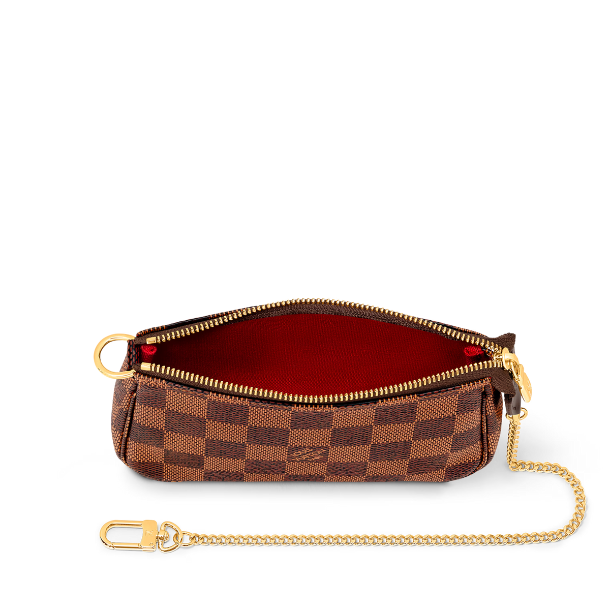 Louis Vuitton Damier Ebene Canvas Mini Pochette Accessories Shoulder Bag – Brown