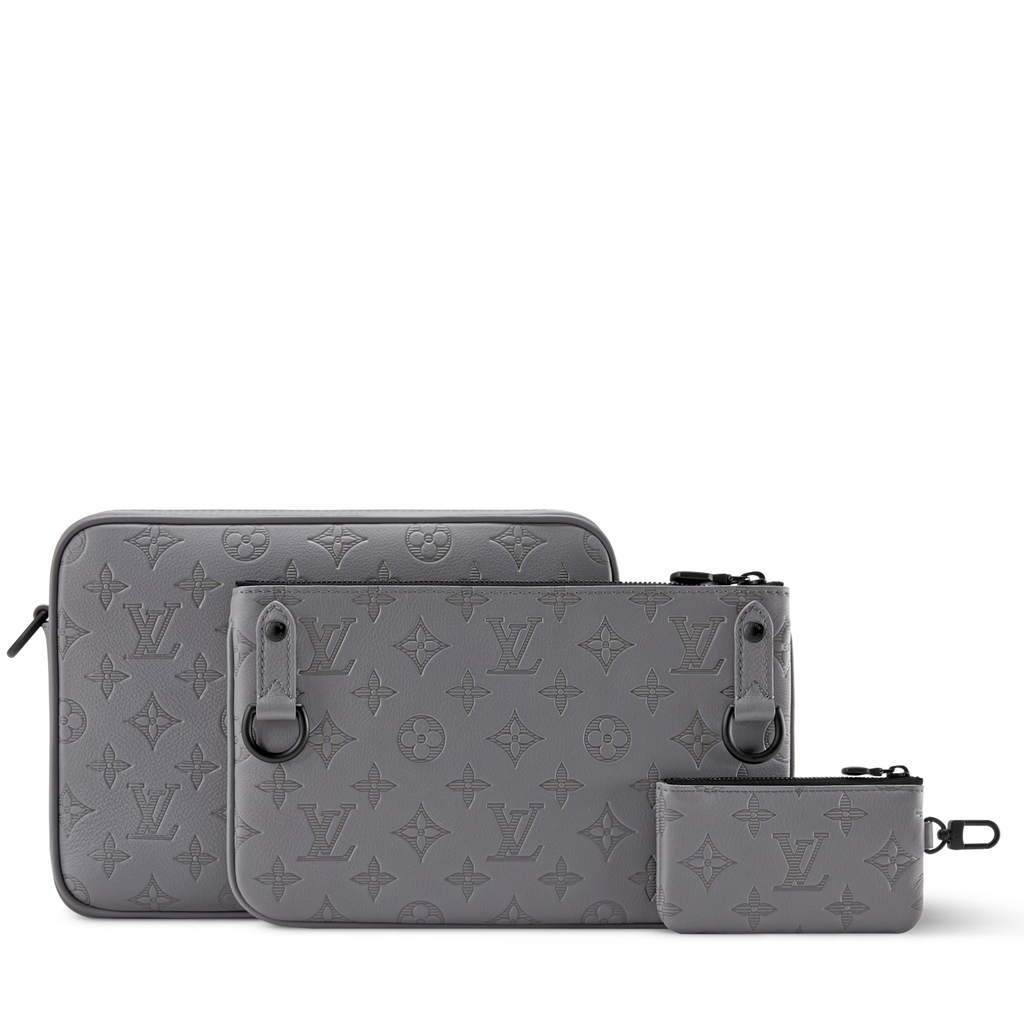 Louis Vuitton Monogram Shadow Trio Messenger Bag – Anthracite Gray
