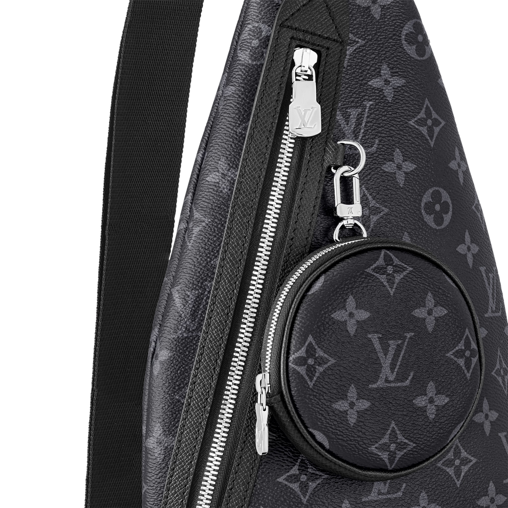Louis Vuitton Monogram Canvas Taigarama Leather Duo Slingbag – Black