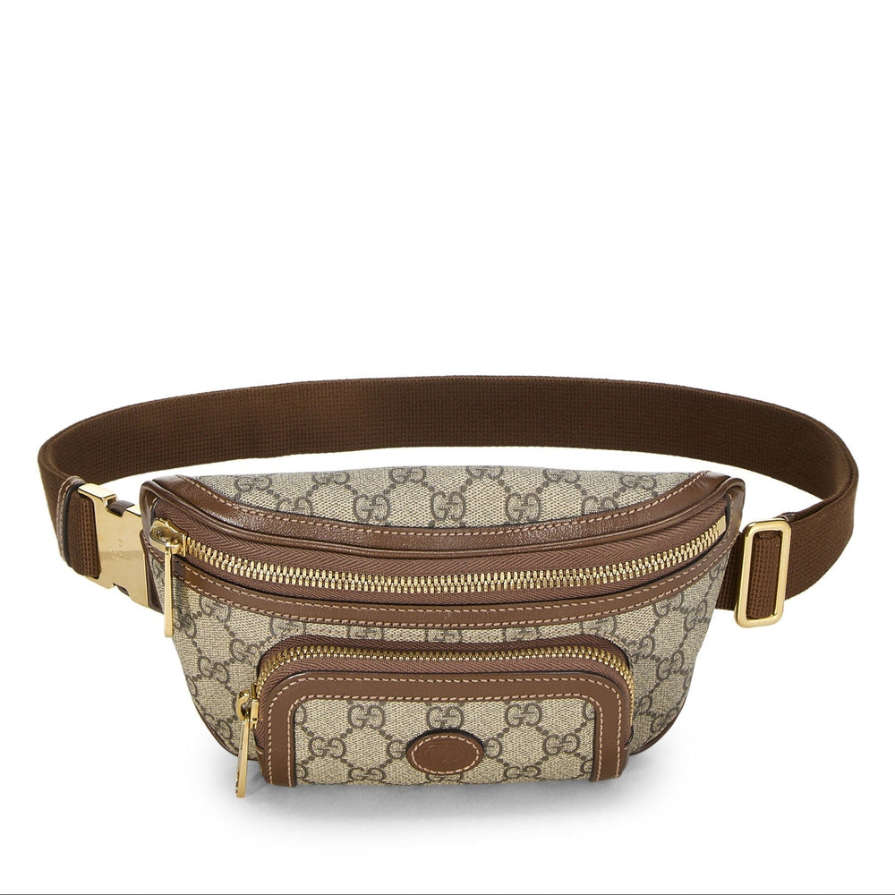 Gucci Interlocking GG Supreme Canvas Belt Bag – Beige & Brown