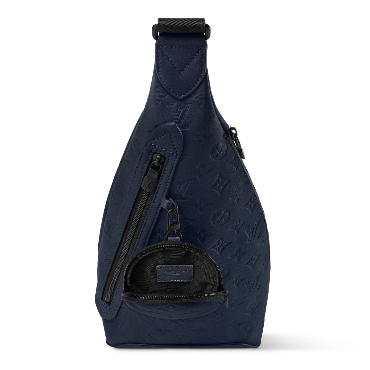 Louis Vuitton Monogram Shadow Leather Duo Slingbag – Navy Blue