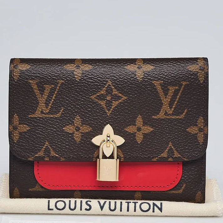 Louis Vuitton Coquelicot Monogram Compact Wallet - Brown
