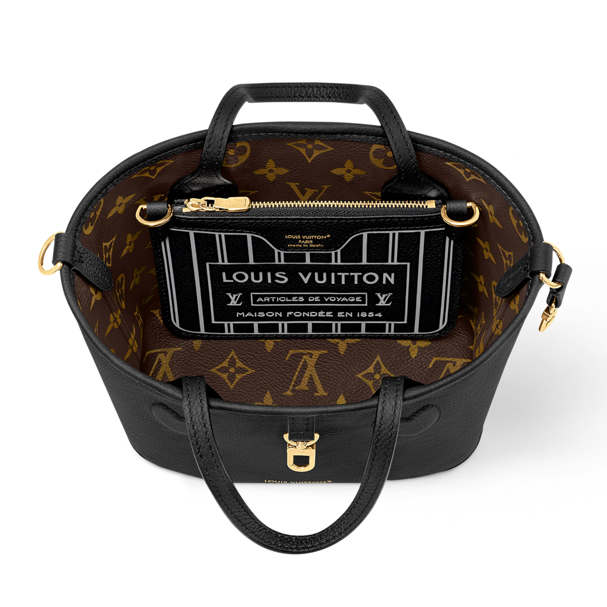 Louis Vuitton Reversible Monogram Neverfull Inside Out BB Handbag – Black