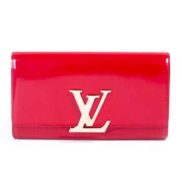 Louis Vuitton Vernis Louise Clutch Bag Wallet - Red