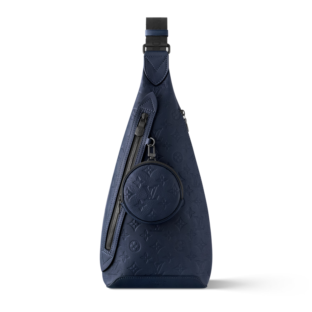 Louis Vuitton Monogram Shadow Leather Duo Slingbag – Navy Blue