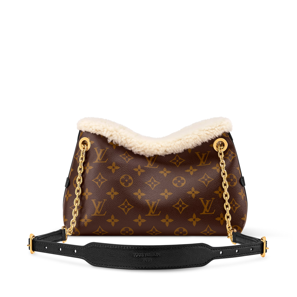 Louis Vuitton LV Ski Monogram Shearling CarryAll BB Handbag – Brown