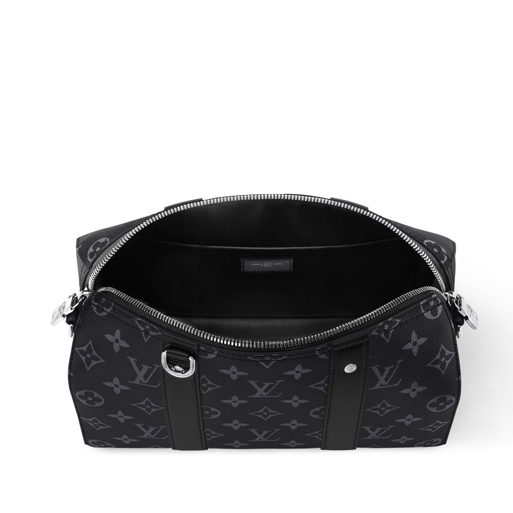 Louis Vuitton Monogram Eclipse City Keepall Duffle Bag – Black