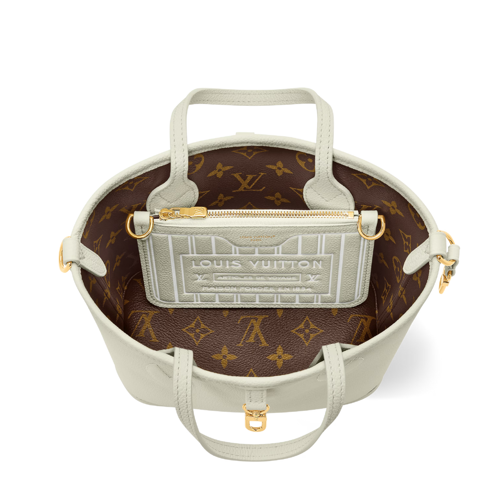 Louis Vuitton Monogram Celadon Neverfull Bandoulière Inside Out BB Handbag – Beige
