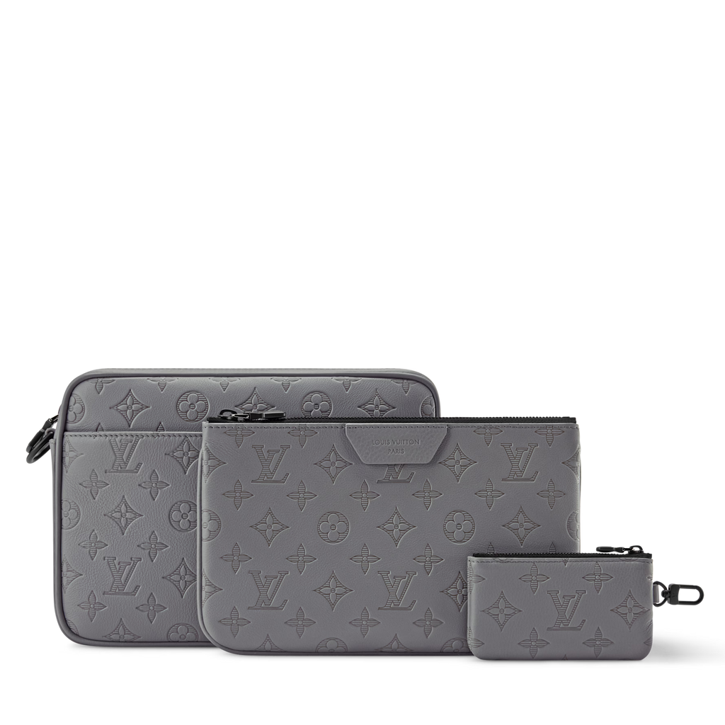 Louis Vuitton Monogram Shadow Trio Messenger Bag – Anthracite Gray