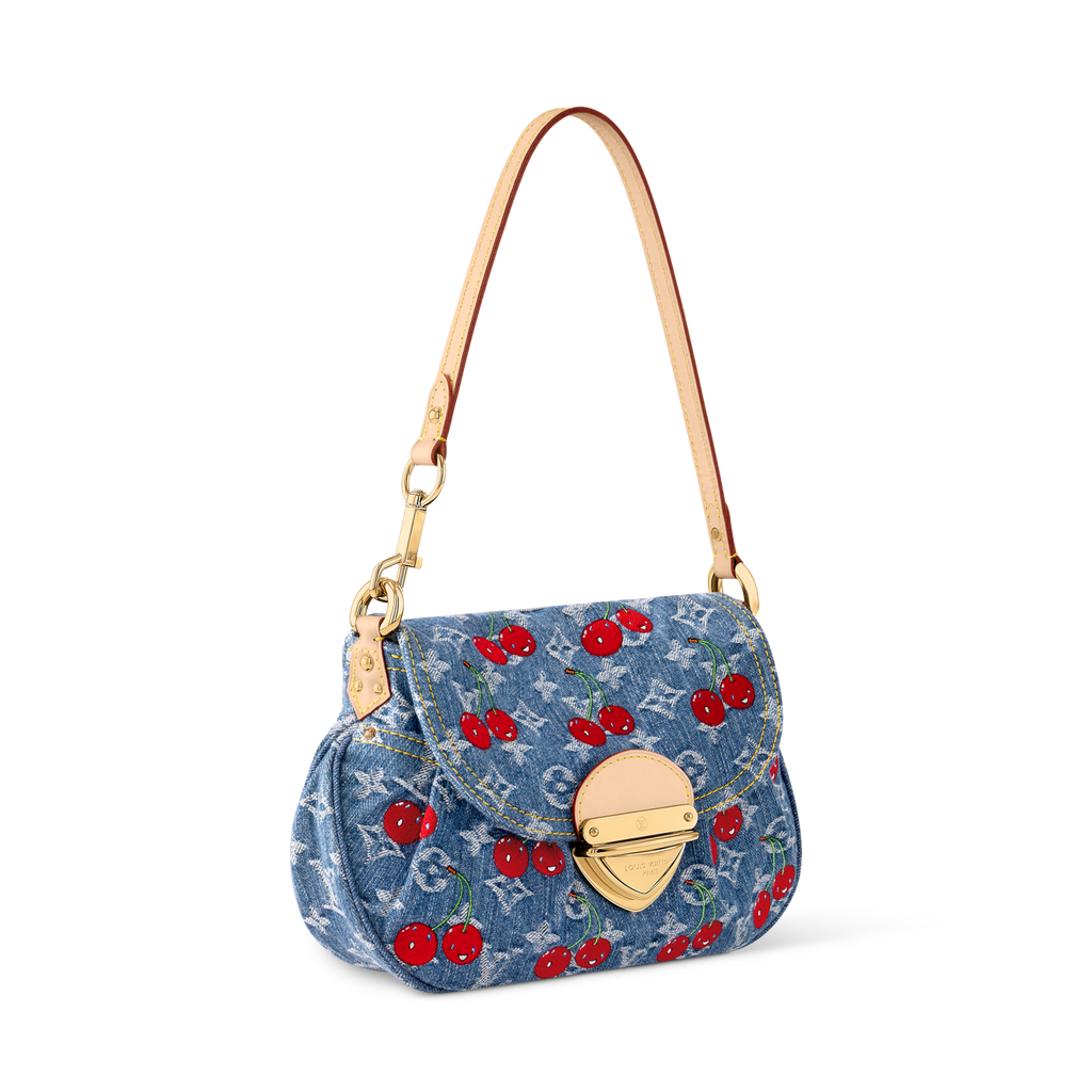 Louis Vuitton LV x TM Monogram Cherry Denim Sunset Shoulder Bag – Blue