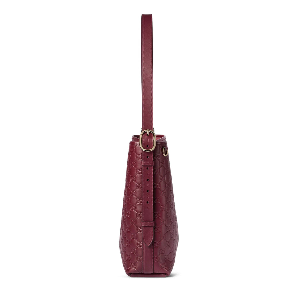 Gucci GG Calfskin Emblem Medium Shoulder Bag – Rose Ancora