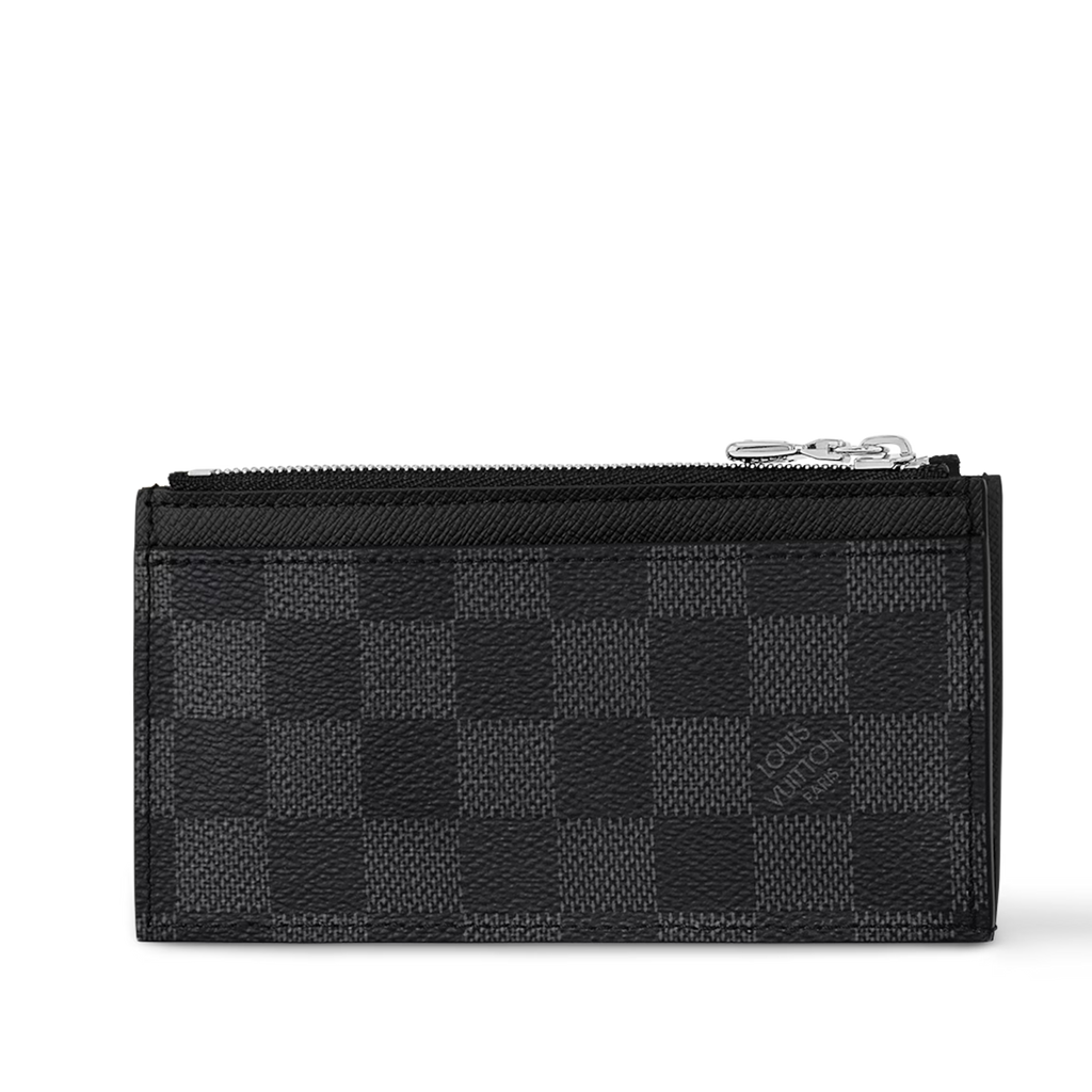 Louis Vuitton Damier Graphite Canvas Coin Card Holder - Black