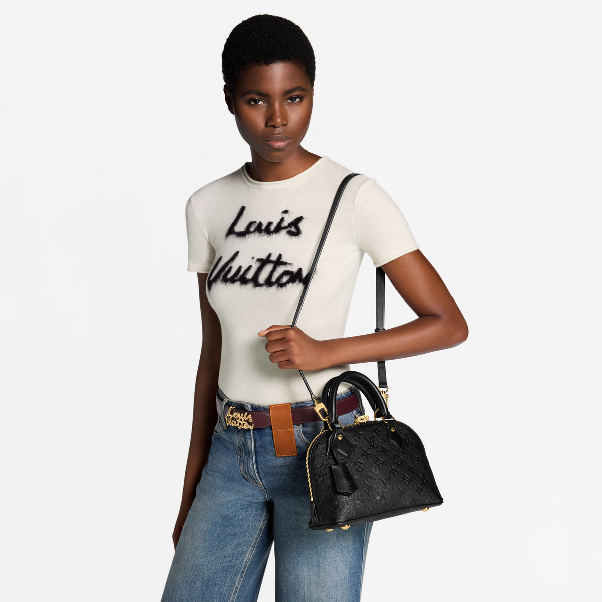 Louis Vuitton Monogram Empreinte Alma BB Handbag – Black