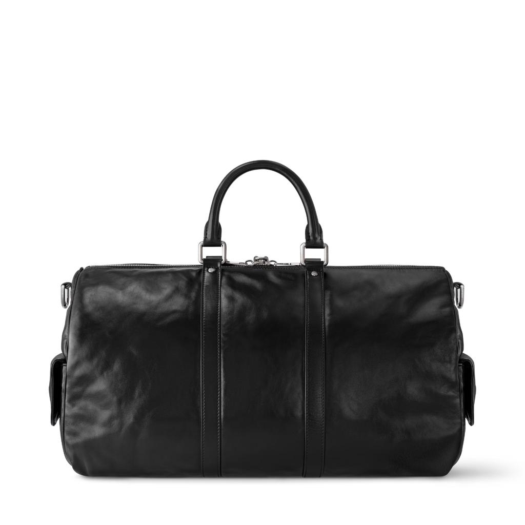 Louis Vuitton Calfskin Keepall Cargo Bandoulière 50 Travel Bag – Black