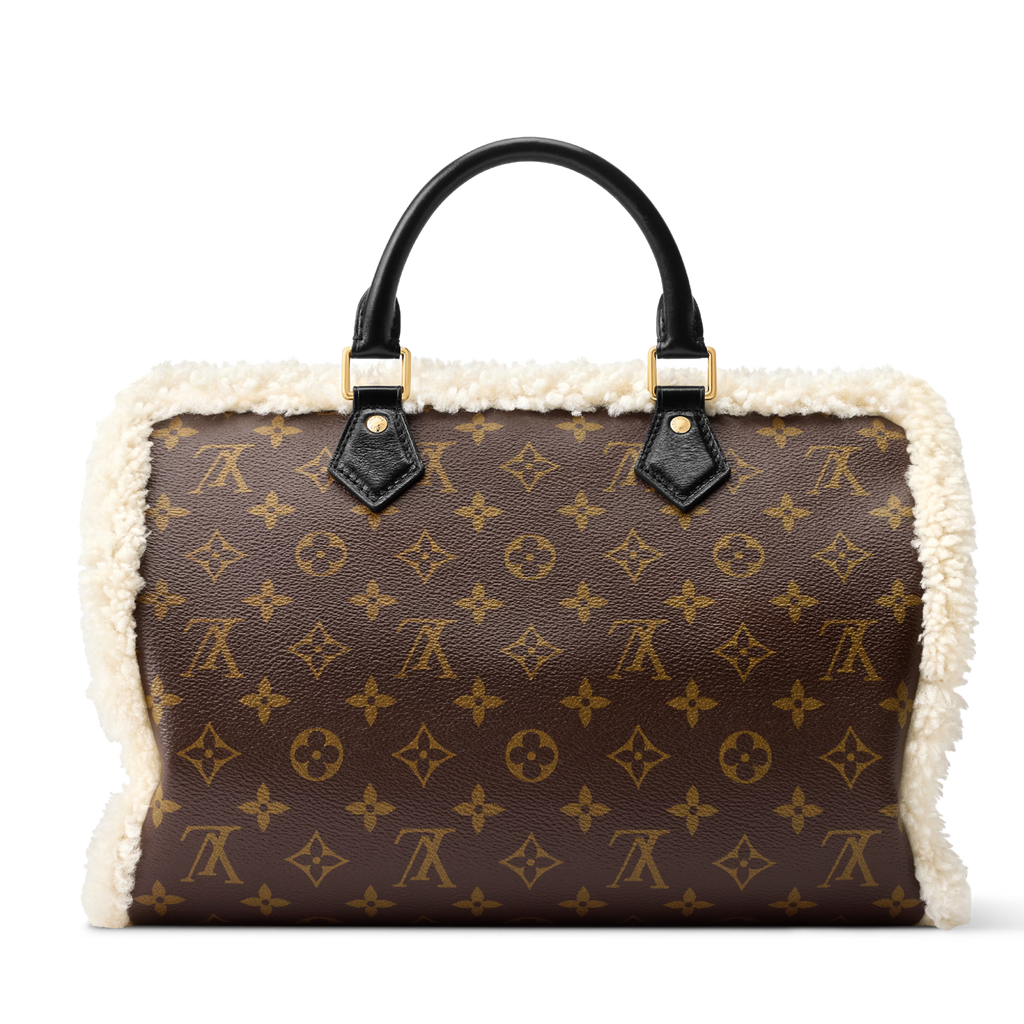 Louis Vuitton Monogram Shearling Speedy Soft 30 Teddy Handbag – Brown