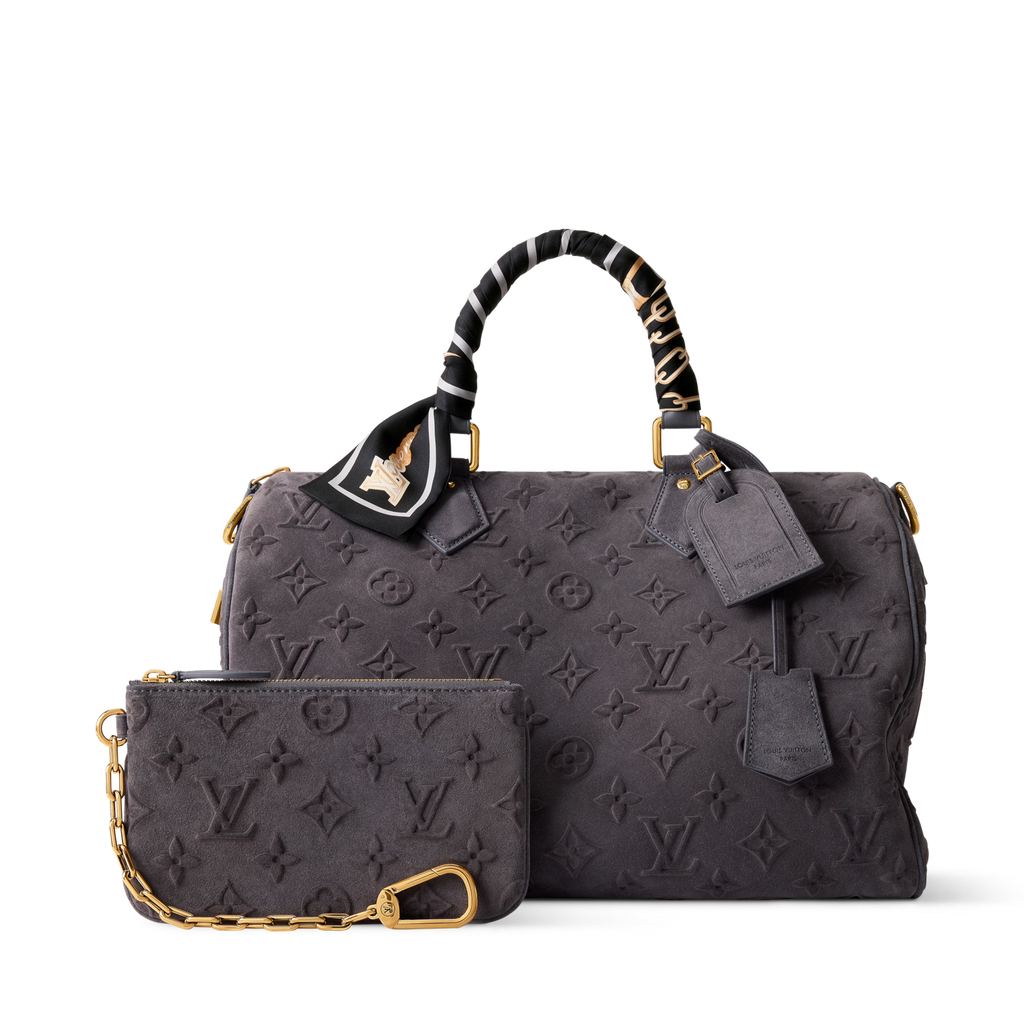 Louis Vuitton Autres Cuirs Monogram Speedy P9 Bandoulière 40 Duffle Bag – Gray