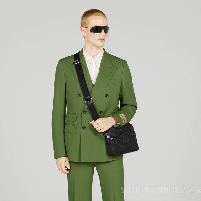 Gucci Jumbo GG Canvas Messenger Bag – Black