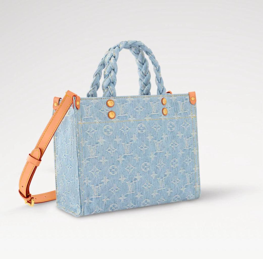 Louis Vuitton Monogram Denim Let Go PM Tote Bag – Sky Blue