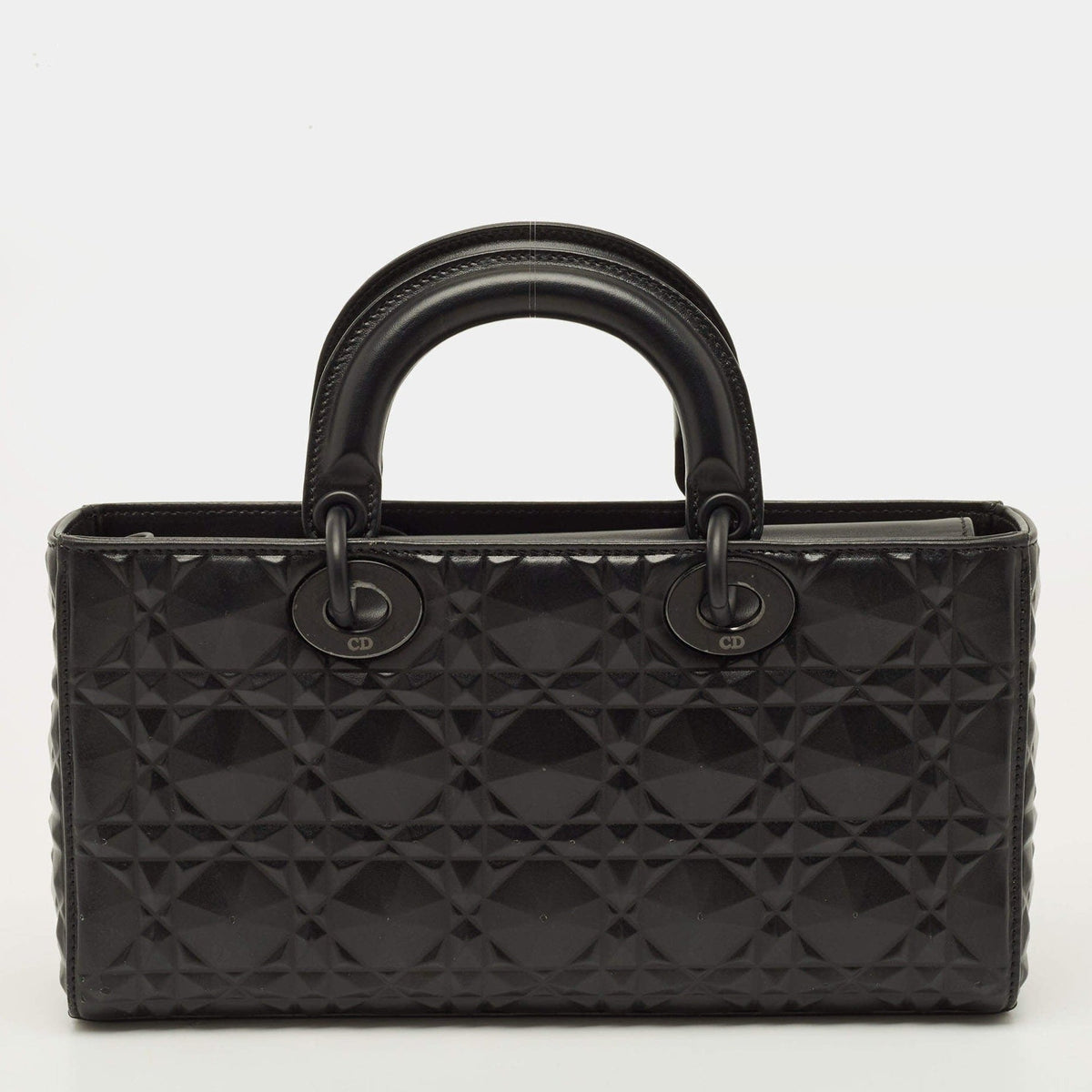 Dior Lady D-Joy Micro Diamond Cannage Calfskin Bag - Black