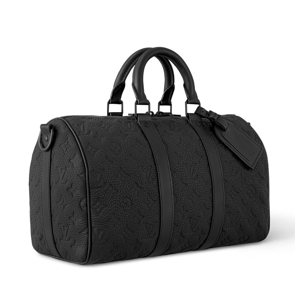 Louis Vuitton Taurillon Monogram Keepall Bandoulière 35 Duffle Bag – Black