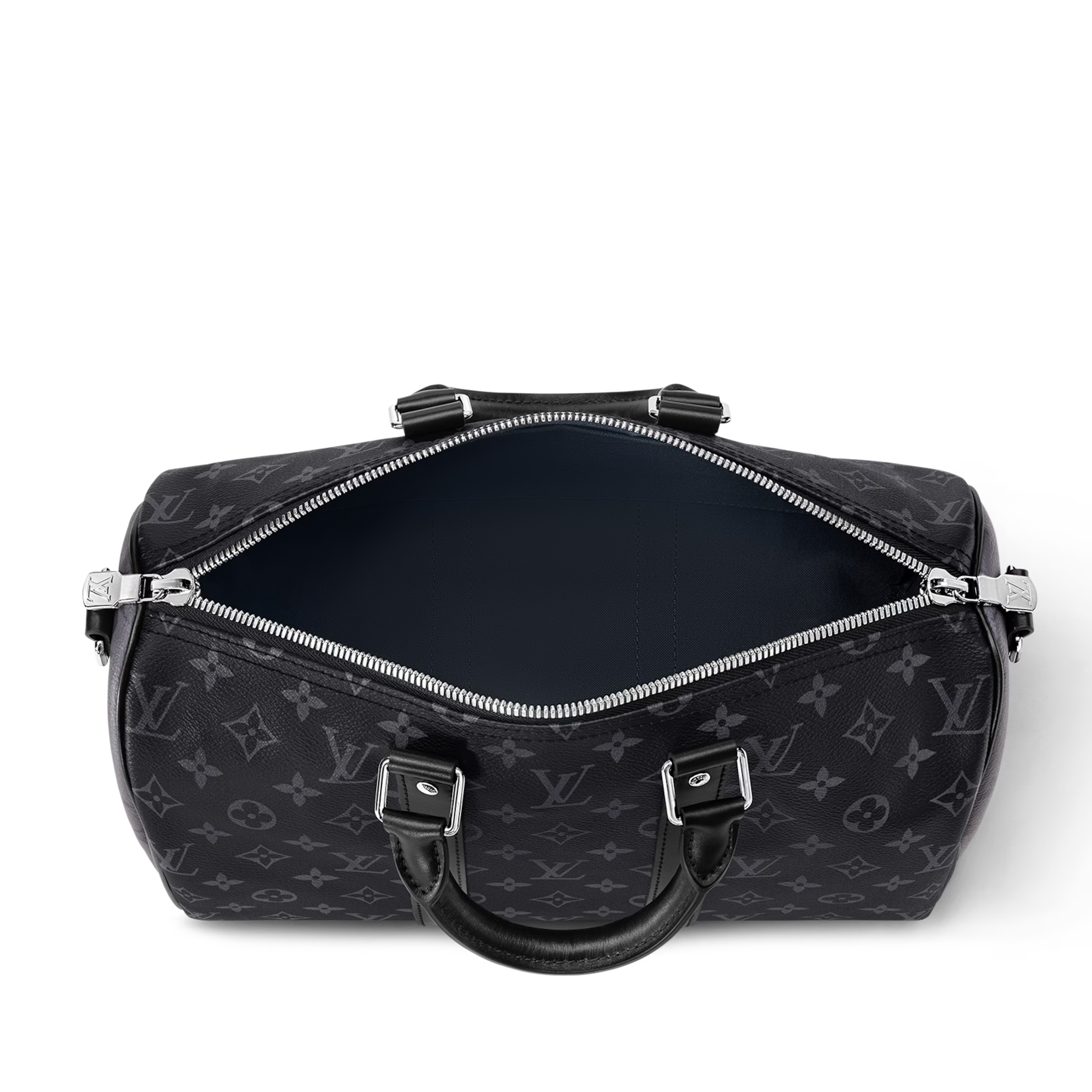 Louis Vuitton Monogram Eclipse Keepall Bandoulière 35 Duffle Bag – Black