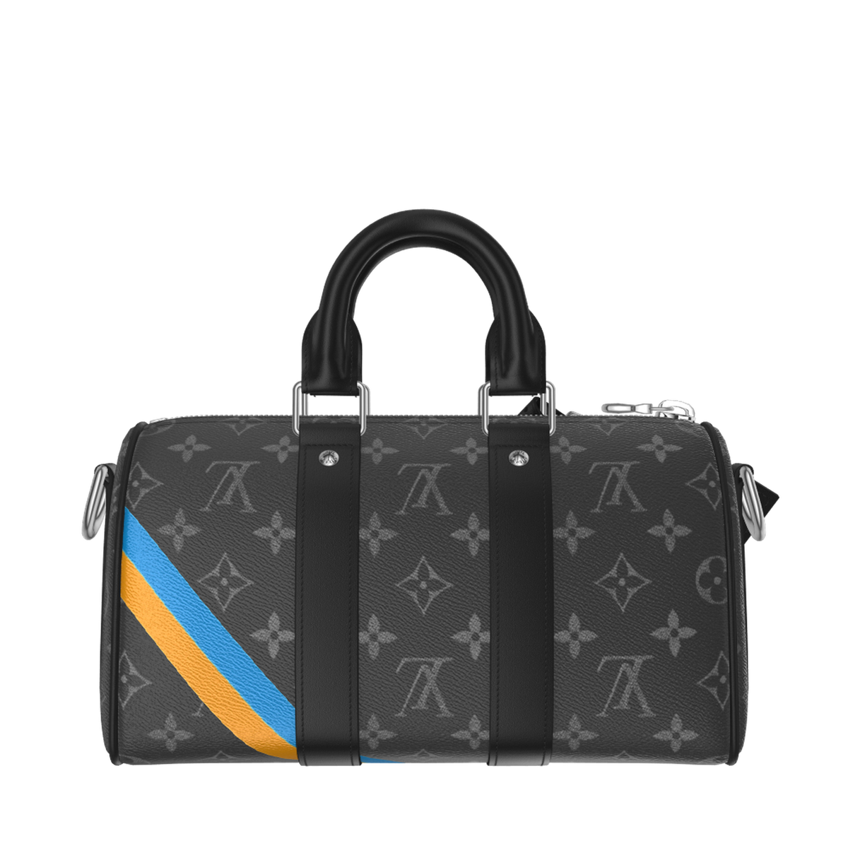 Louis Vuitton Monogram Eclipse Keepall Bandoulière 25 Duffle Bag –  Black