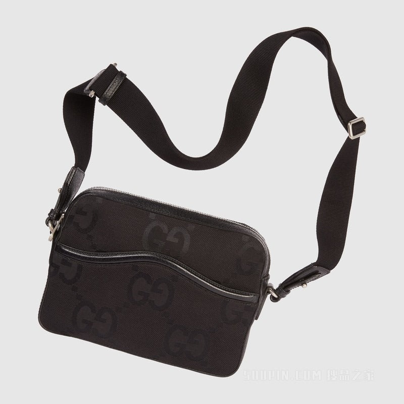 Gucci Jumbo GG Canvas Messenger Bag – Black