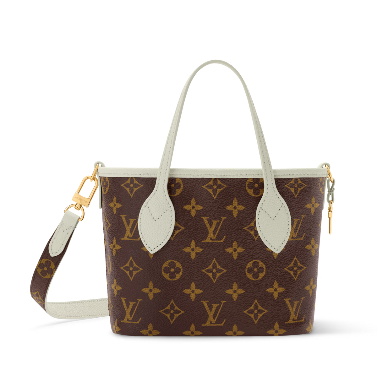 Louis Vuitton Monogram Celadon Neverfull Bandoulière Inside Out BB Handbag – Beige