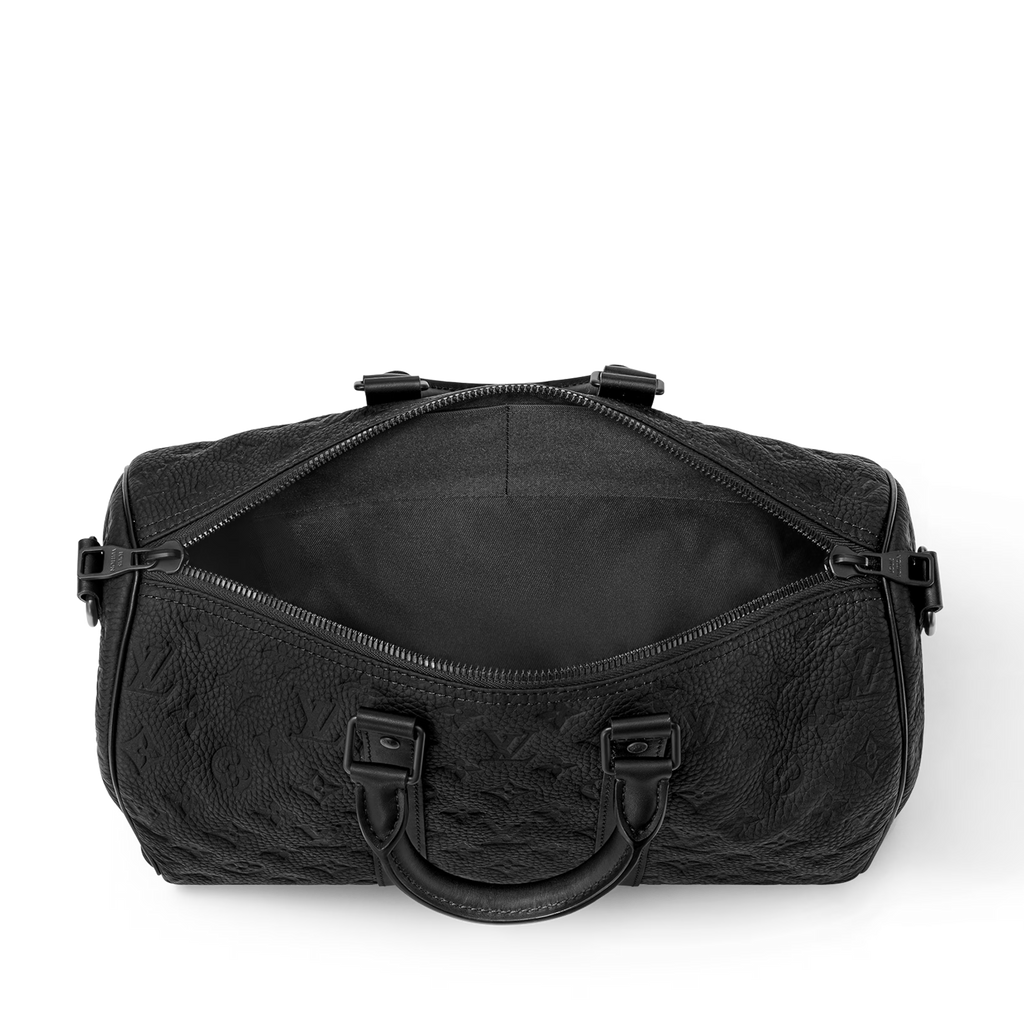 Louis Vuitton Taurillon Monogram Keepall Bandoulière 35 Duffle Bag – Black