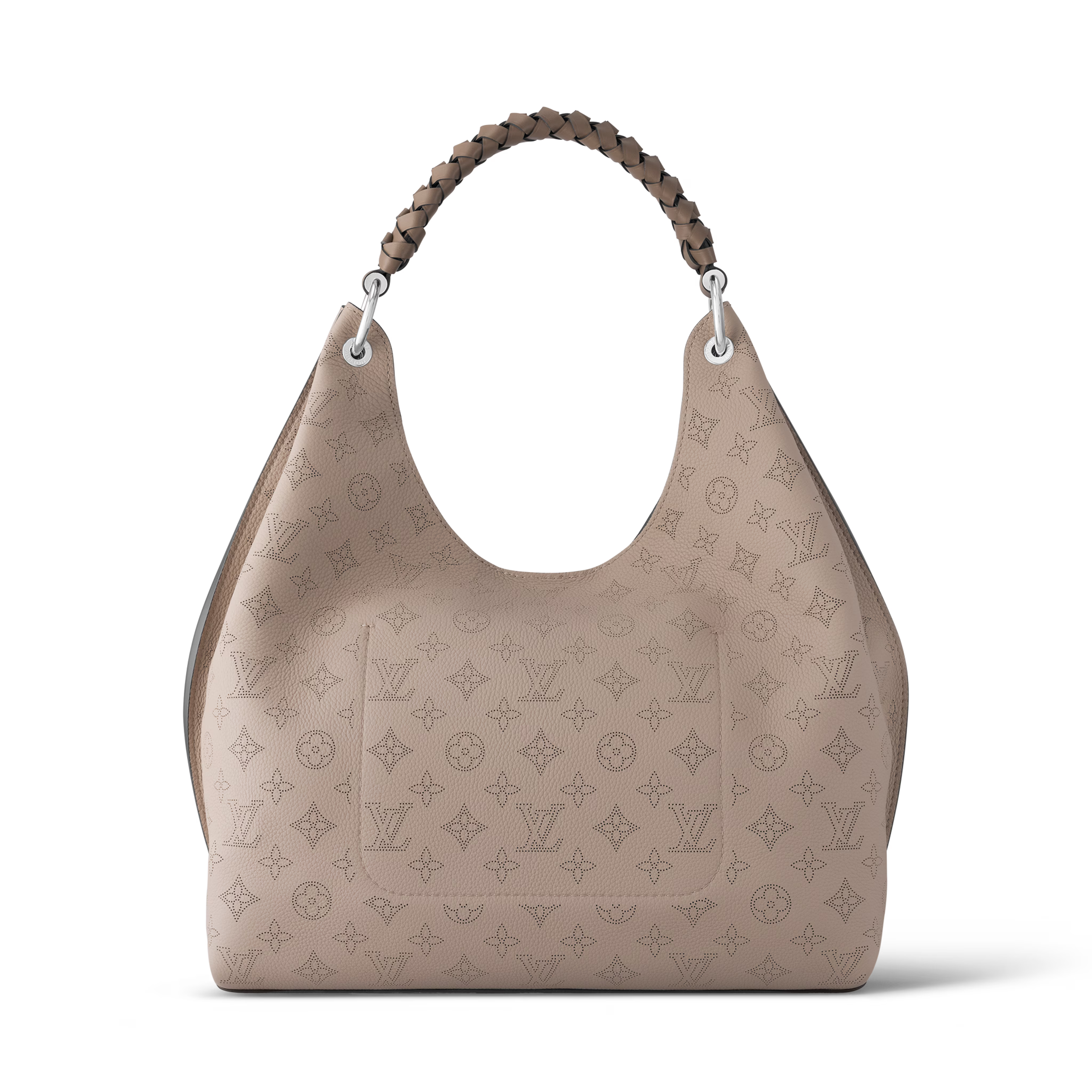 Louis Vuitton Mahina Leather Carmel Hobo Bag - Beige Galet