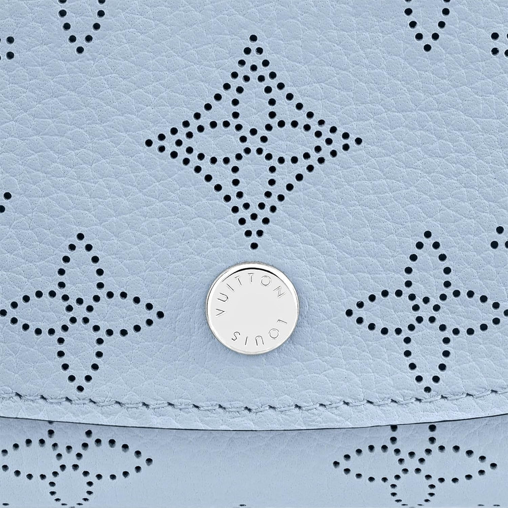 Louis Vuitton Mahina Leather Compact Iris Wallet - Blue