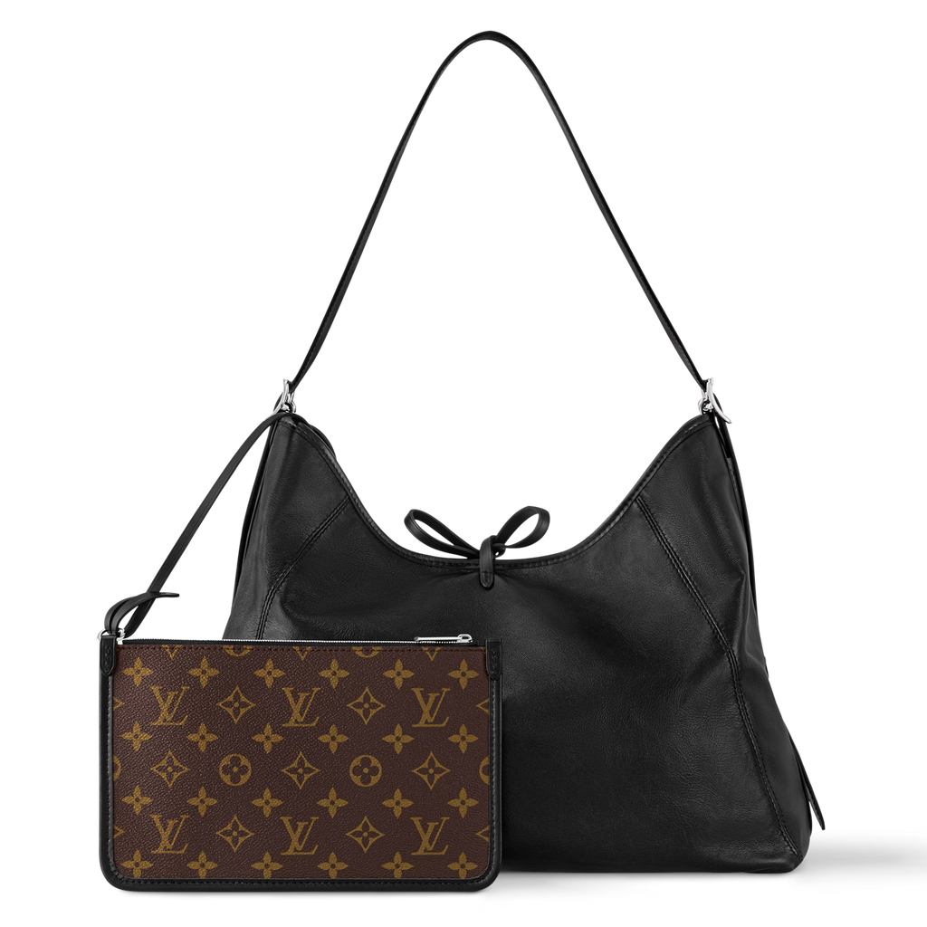 Louis Vuitton Lambskin CarryAll Vibe MM Handbag – Black