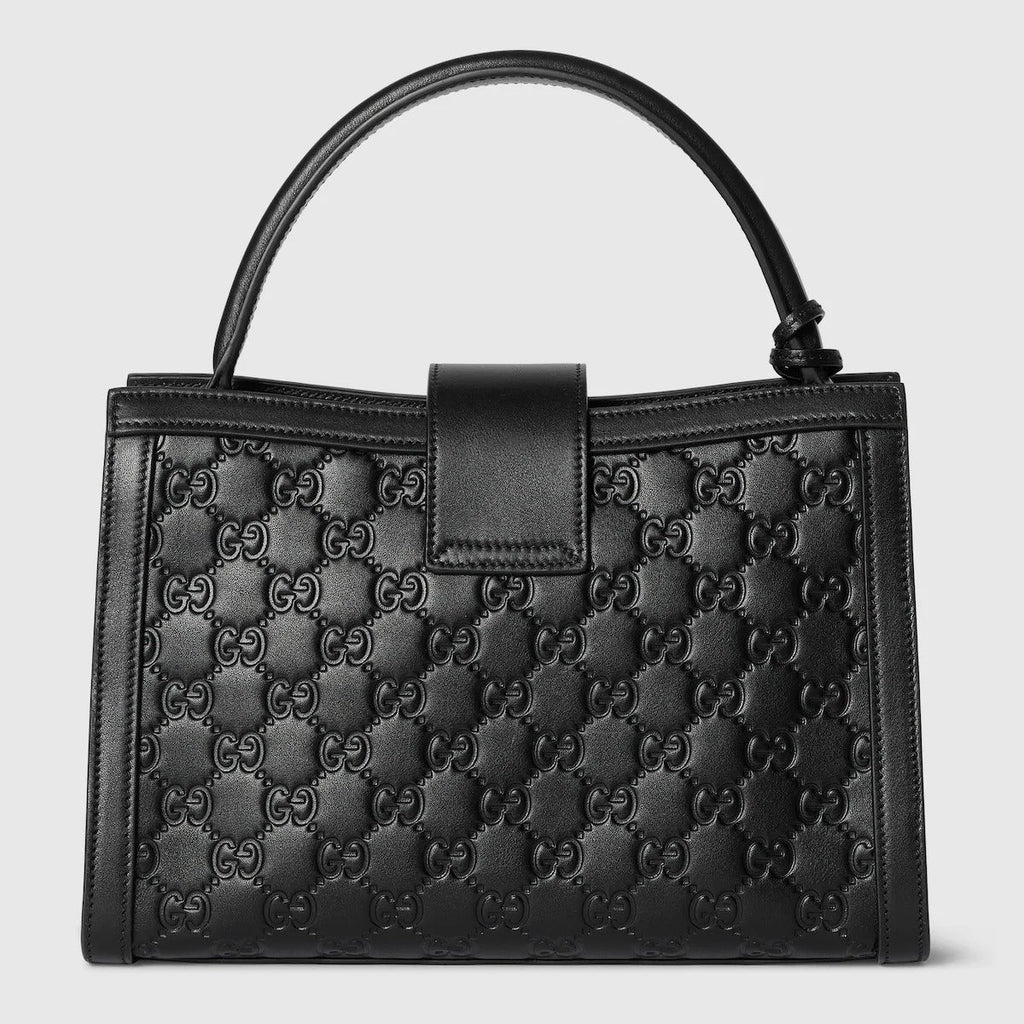 Gucci Padlock Top-Handle Medium Leather Bag – Black
