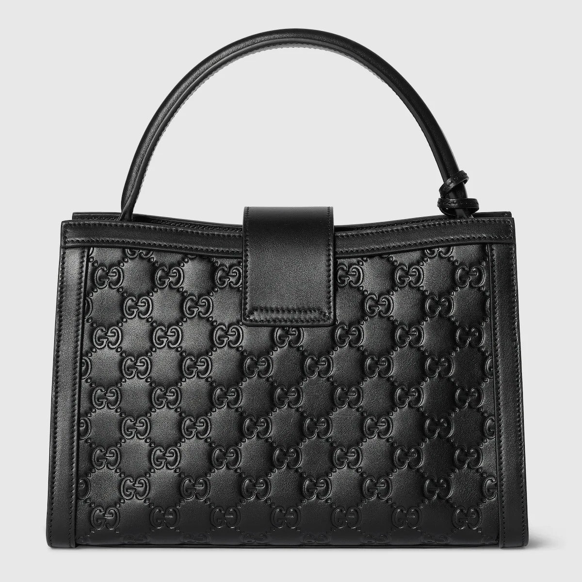 Gucci Padlock Top-Handle Medium Leather Bag – Black