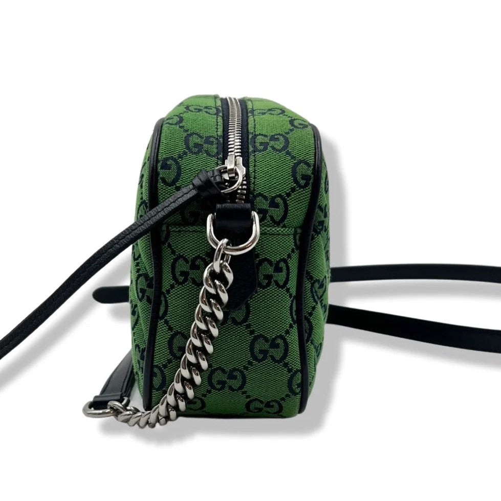 Gucci GG Canvas Marmont Small Shoulder Bag – Green