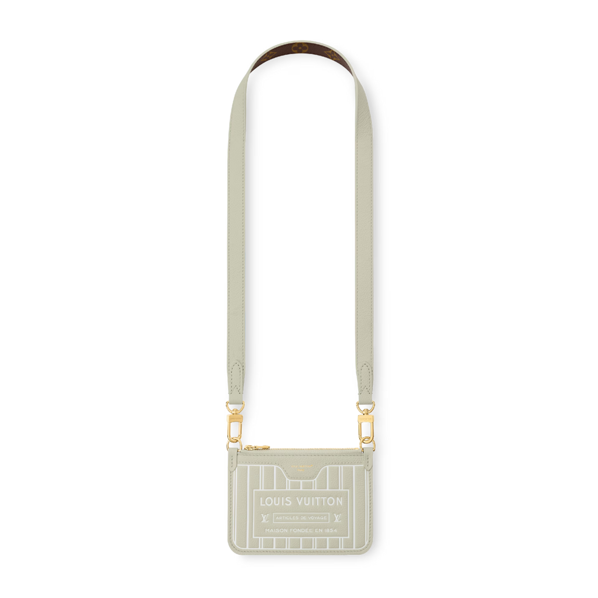 Louis Vuitton Monogram Celadon Neverfull Bandoulière Inside Out BB Handbag – Beige