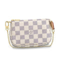 Louis Vuitton Damier Azur Mini Pochette Accessoires Chain Bag – White