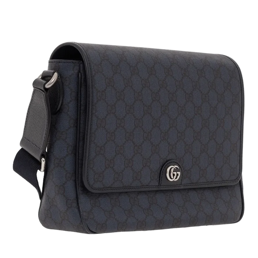 Gucci Supreme Canvas Ophidia Medium Messenger Bag – Blue