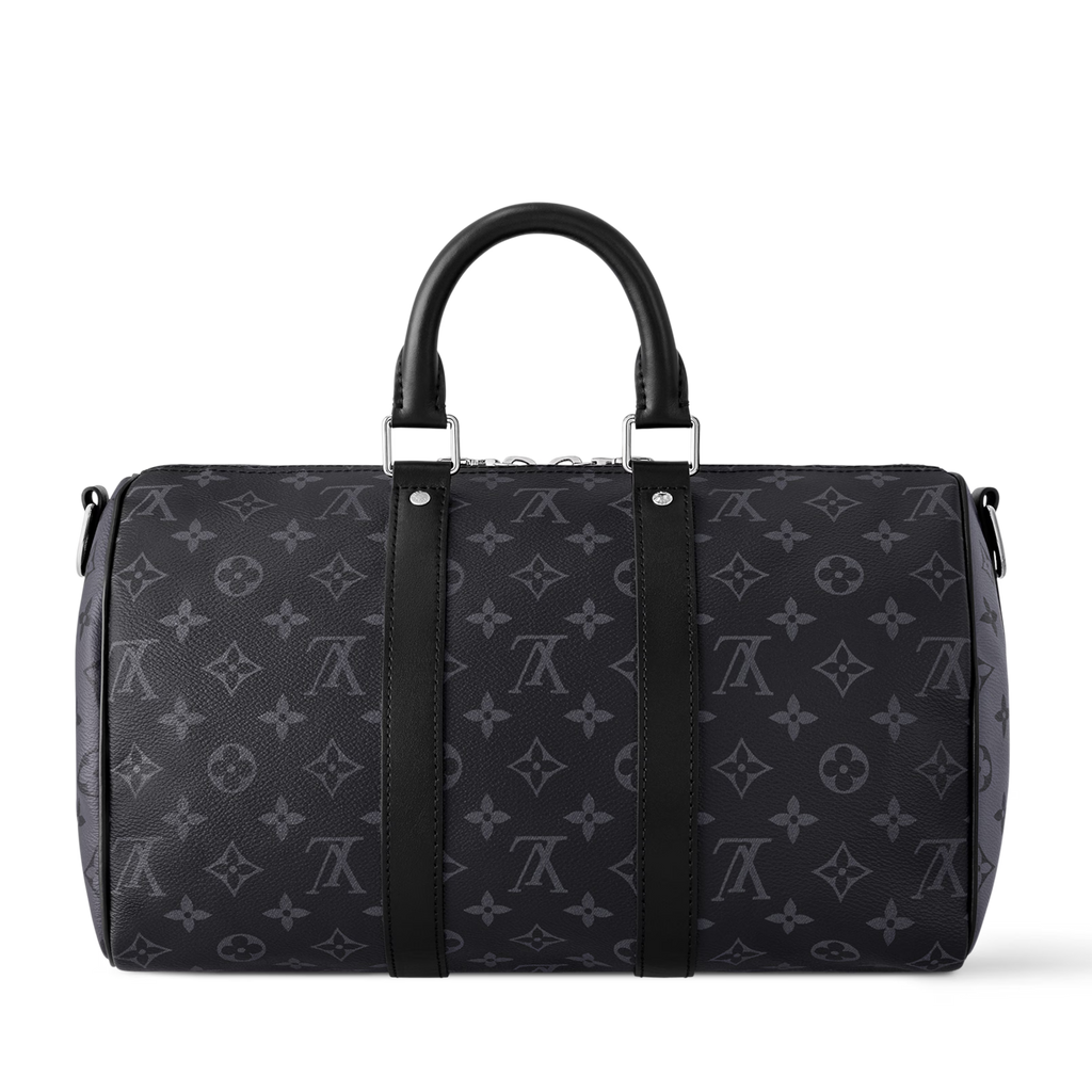 Louis Vuitton Monogram Eclipse Keepall Bandoulière 35 Duffle Bag – Black