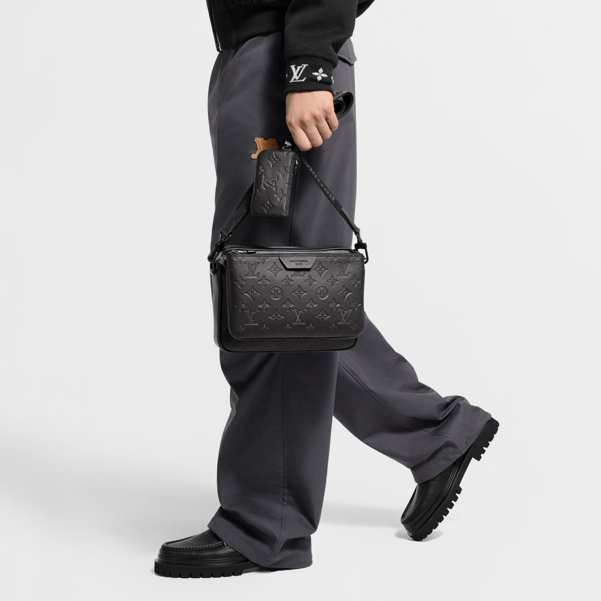 Louis Vuitton Monogram Shadow Trio Messenger Bag – Black